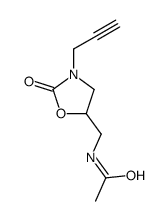 N-[(2-oxo-3-prop-2-ynyl-1,3-oxazolidin-5-yl)methyl]acetamide结构式