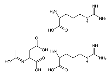 N-acetyl-DL-aspartic acid, compound with L-arginine (1:2)结构式