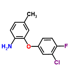 2-(3-氯-4-氟苯氧基)-4-甲基苯胺结构式