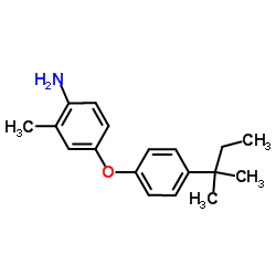 2-Methyl-4-[4-(2-methyl-2-butanyl)phenoxy]aniline结构式
