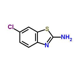 2-氨基-6-氯苯并噻唑结构式
