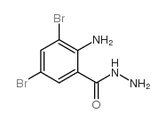 2-氨基-3,5-二溴苯甲酰肼结构式