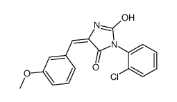 (5E)-3-(2-chlorophenyl)-5-[(3-methoxyphenyl)methylidene]imidazolidine-2,4-dione Structure