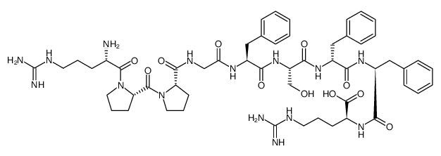 Bradykinin, 7-D-phenylalanine structure