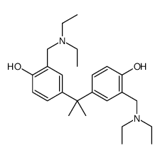 2-(diethylaminomethyl)-4-[2-[3-(diethylaminomethyl)-4-hydroxyphenyl]propan-2-yl]phenol Structure