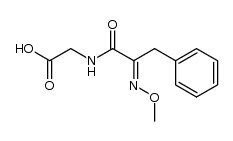 N-(2-methoxyimino-3-phenyl-propionyl)-glycine Structure