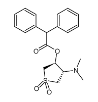 trans-4-Dimethylamino-3-sulfolanyl-diphenylacetat Structure