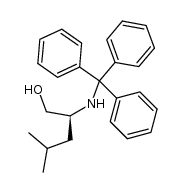4-methyl-2(S)-[(triphenylmethyl)amino]-1-pentanol结构式
