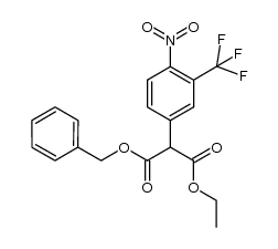 ethyl phenylmethyl [4-nitro-3-(trifluoromethyl)phenyl]propanedioate结构式