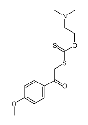 O-[2-(Dimethylamino)ethyl] S-[2-(4-methoxyphenyl)-2-oxoethyl] car bonodithioate Structure