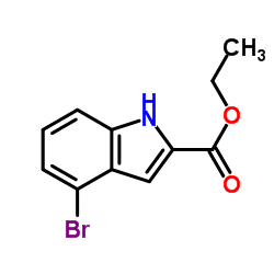 4-溴吲哚-2-甲酸乙酯结构式