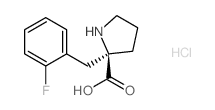 (R)-2-(2-FLUOROBENZYL)PYRROLIDINE-2-CARBOXYLIC ACID HYDROCHLORIDE Structure