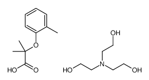 2-[bis(2-hydroxyethyl)amino]ethanol,2-methyl-2-(2-methylphenoxy)propanoic acid Structure