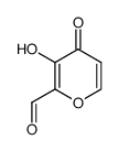 3-hydroxy-4H-pyran-4-one-2-carboxaldehyde Structure