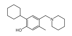 2-cyclohexyl-5-methyl-4-(piperidin-1-ylmethyl)phenol结构式