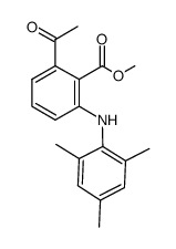 2-acetyl-6-(2,4,6-trimethylphenylamino)benzoic acid methyl ester结构式