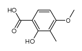 2-hydroxy-4-methoxy-3-methylbenzoic acid Structure