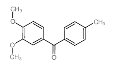 (3,4-二甲氧基苯基)(对甲苯基)甲酮结构式