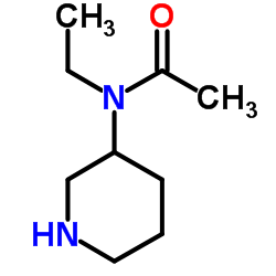 N-Ethyl-N-(3-piperidinyl)acetamide结构式