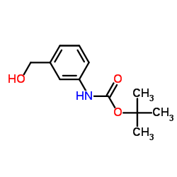 (3-(羟甲基)苯基)氨基甲酸叔丁酯结构式
