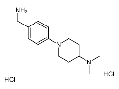 1-(4-(氨基甲基)苯基)-N,N-二甲基哌啶-4-胺双盐酸盐结构式