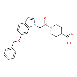 1-{[6-(benzyloxy)-1H-indol-1-yl]acetyl}piperidine-4-carboxylic acid Structure