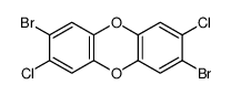 2,7-dibromo-3,8-dichlorodibenzo-p-dioxin Structure
