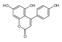 5,7-dihydroxy-4-(4-hydroxyphenyl)chromen-2-one结构式