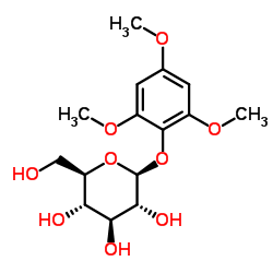 2,4,6-三甲氧基苯酚 1-O-beta-D-吡喃葡萄糖苷结构式