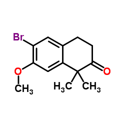 6-溴-7-甲氧基-1,1-二甲基-3,4-二氢萘-2(1h)-酮结构式