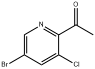 1-(5-溴-3-氯吡啶-2-基)乙酮结构式