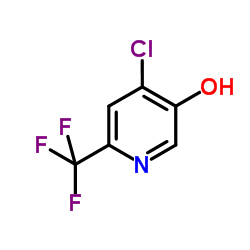 4-氯-6-(三氟甲基)吡啶-3-醇结构式