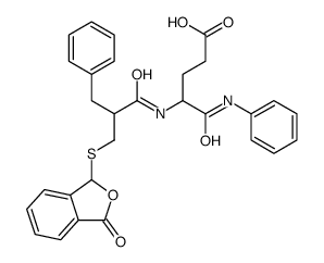5-anilino-4-[[2-benzyl-3-[(3-oxo-1H-2-benzofuran-1-yl)sulfanyl]propanoyl]amino]-5-oxopentanoic acid结构式