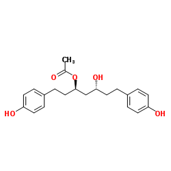 5-羟基-1,7-双(4-羟基苯基)庚烷-3-乙酸酯结构式