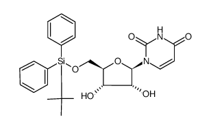 1-(5-O-tert-butyldiphenylsilyl-β-D-ribofuranosyl)uracil Structure