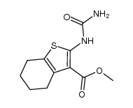 methyl 2-ureido-4,5,6,7-tetrahydrobenzo[b]thiophen-3-carboxylate结构式