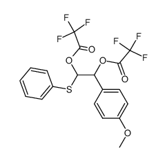 2-(4-methoxyphenyl)-1-(phenylsulfenyl)-1,2-bis(trifluoroacetoxy)ethane Structure