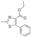 2-甲基-5-苯基-1,3-噻唑-4-甲酸乙酯结构式
