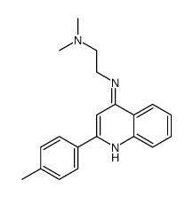 N',N'-dimethyl-N-[2-(4-methylphenyl)quinolin-4-yl]ethane-1,2-diamine结构式
