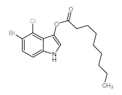 (5-bromo-4-chloro-1H-indol-3-yl) nonanoate Structure