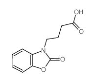 4-(2-氧代-1,3-苯并噁唑)丁酸结构式