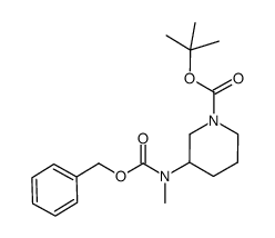 tert-butyl 3-(((benzyloxy)carbonyl)(methyl)amino)piperidine-1-carboxylate Structure