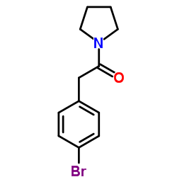 2-(4-溴苯基)-1-(吡咯烷-1-基)乙酮结构式