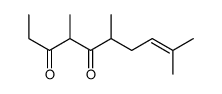 4,6,9-三甲基-8-癸烯-3,5-二酮结构式