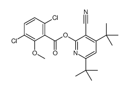 3-cyano-4,6-di-t-butyl-2-pyridone dicamba ester Structure
