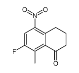 7-氟-8-甲基-5-硝基-1-四氢萘酮结构式