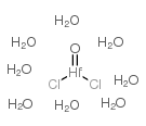 Hafnium(IV) dichloride oxide octahydrate structure