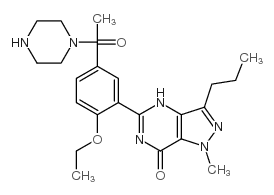 5-[2-ethoxy-5-(2-piperazin-1-ylacetyl)phenyl]-1-methyl-3-propyl-4H-pyrazolo[4,3-d]pyrimidin-7-one Structure
