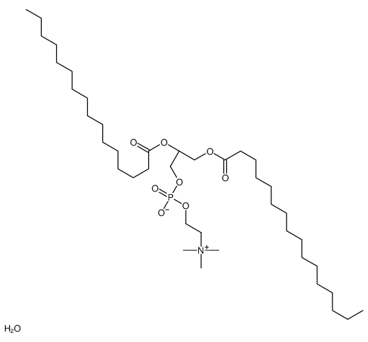 [(2R)-2,3-di(hexadecanoyloxy)propyl] 2-(trimethylazaniumyl)ethyl phosphate,hydrate Structure
