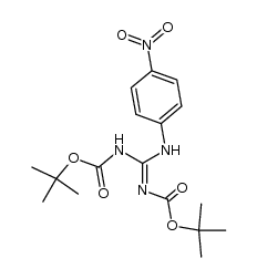 N,N'-bis(tert-butoxycarbonyl)-N"-(4-nitrophenyl)-guanidine Structure